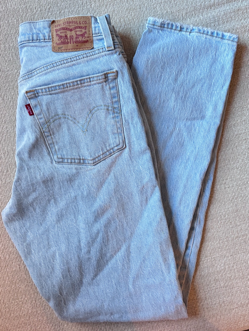 Levi’s Women’s 501 Light Wash Denim Straight Leg Jeans